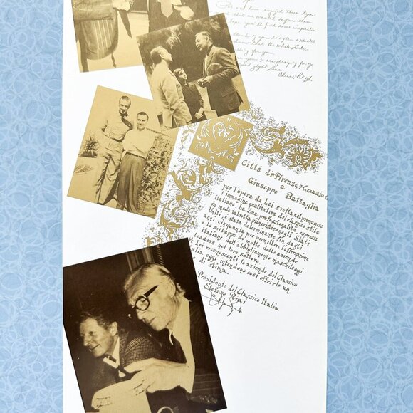 1990s Gold Book Battaglia  Ad • Foil Look • Euro Glamour Vintage Decor - Picture 5 of 10